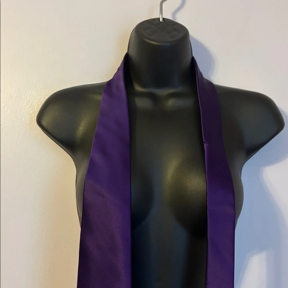 Nicole Miller New York Purple Satin Silk Shiny Necktie Tie
